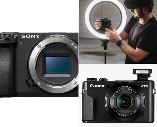 Content creator must haves! cover photo collage