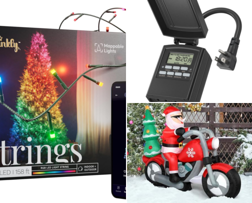 Christmas Lights & Cozy Outdoor Decor for Busy Moms cover photo collage