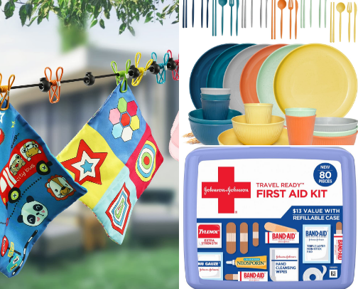 Camping essentials! cover photo collage