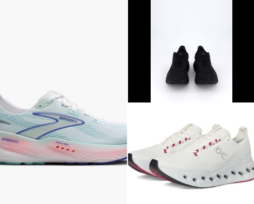 Tennis shoes cover photo collage