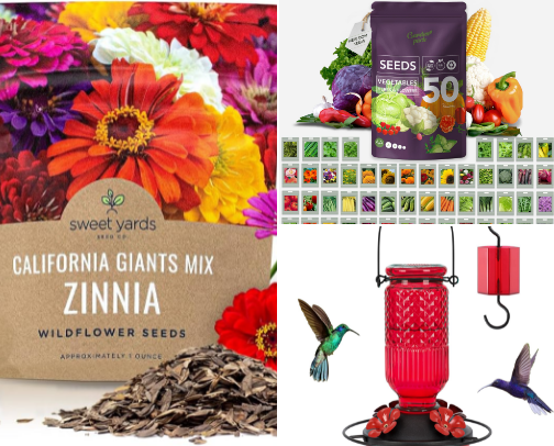 Grandma Era! Birds and Garden must haves cover photo collage