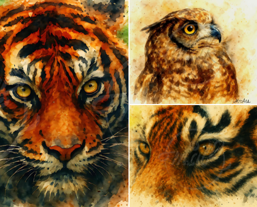 Digital Watercolor Art from Real Photography cover photo collage