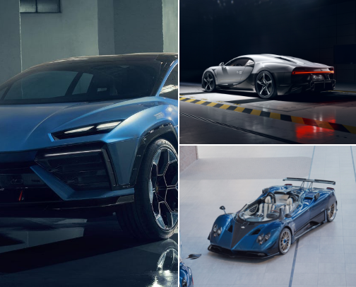 Million-Dollar Rides: The World’s Most Exclusive Sports Cars cover photo collage