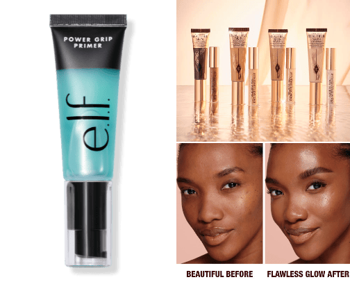 Full face makeup cover photo collage