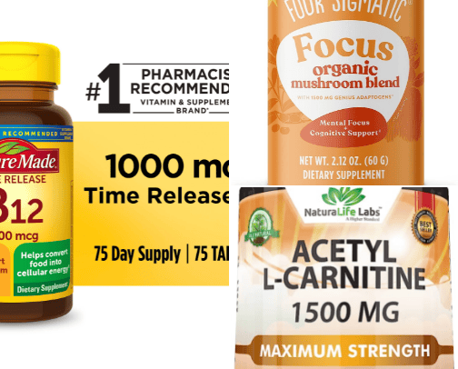 Vitamins / supplements cover photo collage