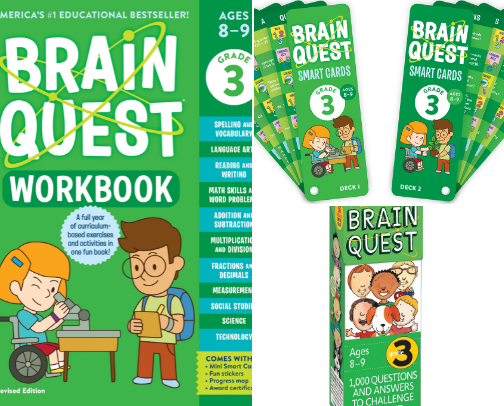 Read Now - Brain Quest Workbook: 3rd Grade Revised Edition and Enriching Companions cover photo collage