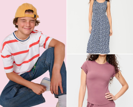 Old Navy Comfortable Jeans, Tops & Seasonal Wardrobe Staples cover photo collage