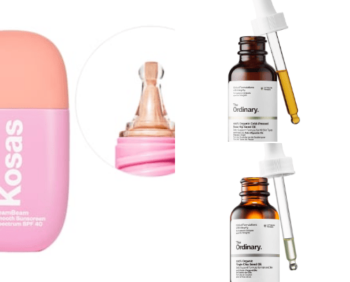 Organic and healthy make up cover photo collage