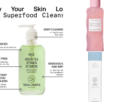 favorite skincare items! cover photo collage