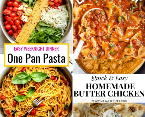 No-Fuss Meals for Busy Days For Busy Mama's cover photo collage