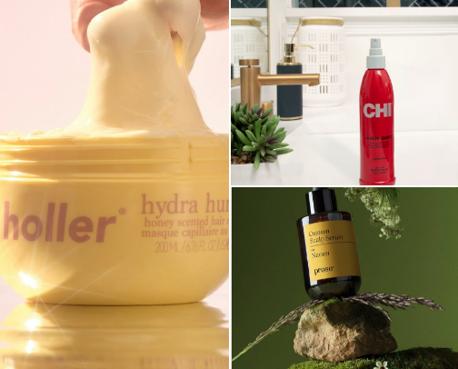 hair products cover photo collage