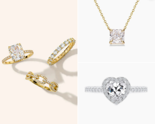 Beautiful and luxurious jewellery to wear or for gift ideas cover photo collage