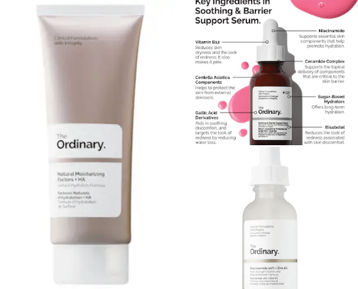 Skincare products cover photo collage