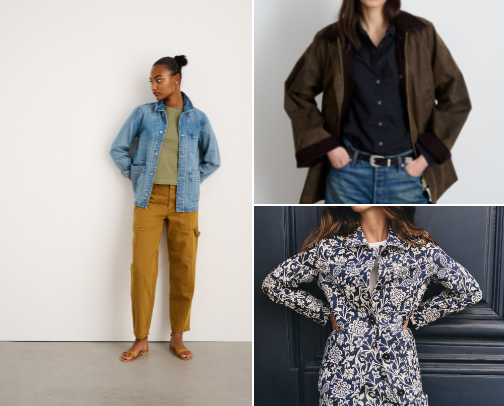 Farmers Market Fall Fashion: Chore Jackets, Quilted Layers and Practical Bags cover photo collage