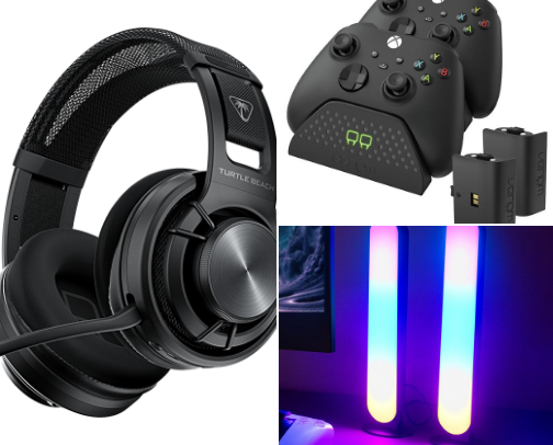 Must-haves for a gaming room/setup cover photo collage