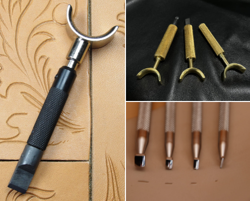 leather tools that I use in my business cover photo collage