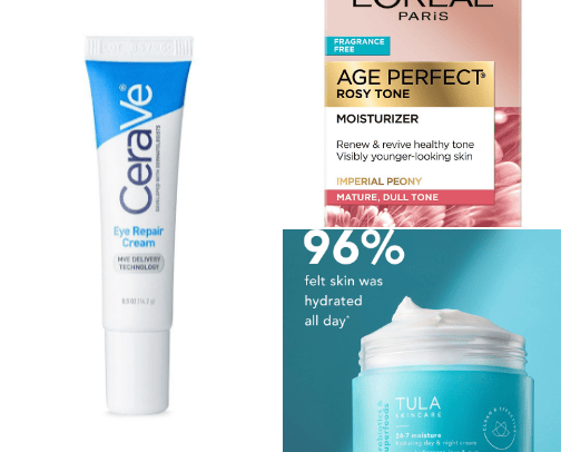 Skincare products ✨ cover photo collage