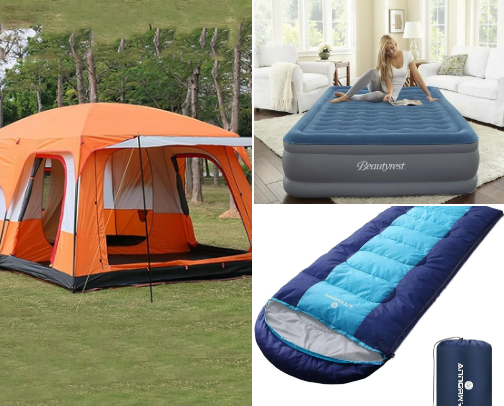 Camping cover photo collage
