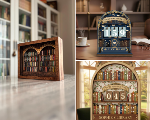 Bookshelf & Book Lover Decor cover photo collage