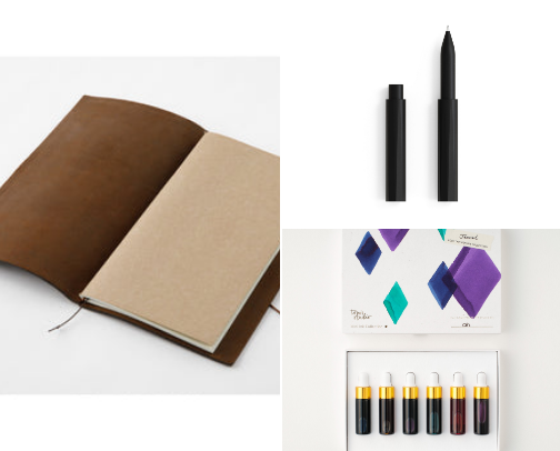 Stationary supplies cover photo collage