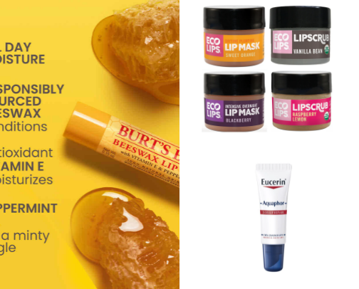 Essential Lip Care Products🍯 cover photo collage