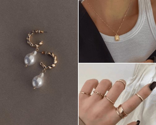 jewelry charms cover photo collage