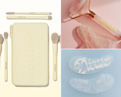 Beauty tools cover photo collage