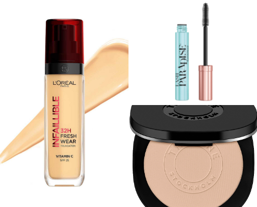 drugstore makeup products for everyday looks cover photo collage