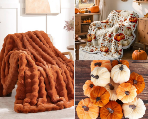 fall house decor + cozy finds 🍂🎃😍 cover photo collage