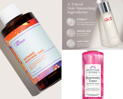 favorite toners do not skip this in your skincare routine cover photo collage