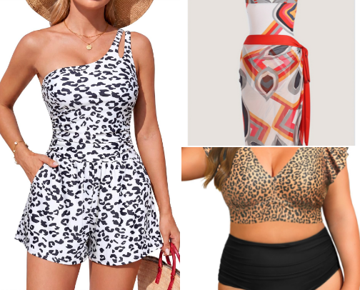Gracefully Bold Summer Swimsuit (Two-Piece) cover photo collage