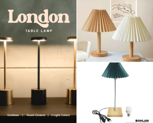 Lampu Meja Aestetik cover photo collage