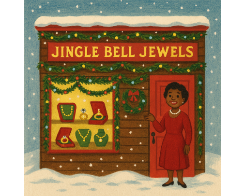Christmas Town: Jingle Bell Jewels cover photo collage
