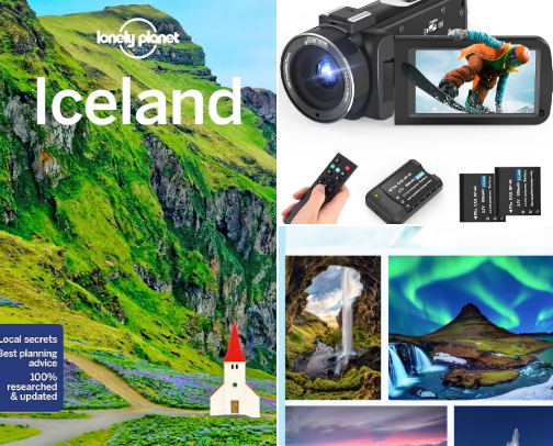 Iceland travel cover photo collage