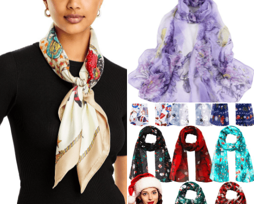 Scarf for holidays season🎀 cover photo collage