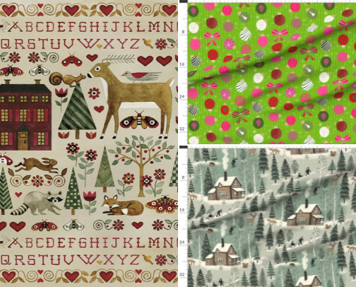 Fabric hoarder alert! Trendy Holiday and seasonal fabric for crafters cover photo collage