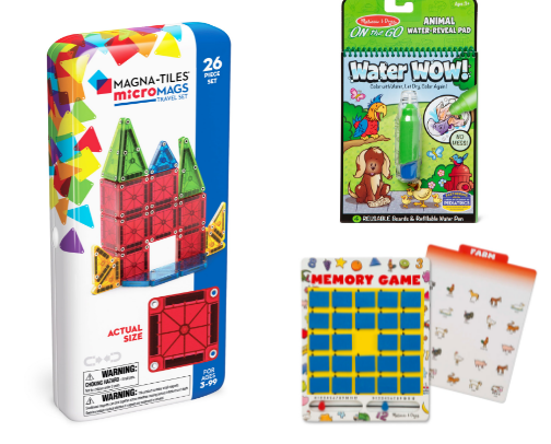Screen-Free Travel Toys cover photo collage