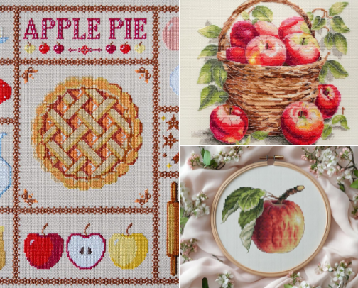 25 Beautiful Apple Cross Stitch Patterns I Recommend cover photo collage