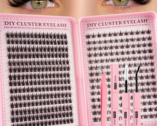 Lash clusters cover photo collage