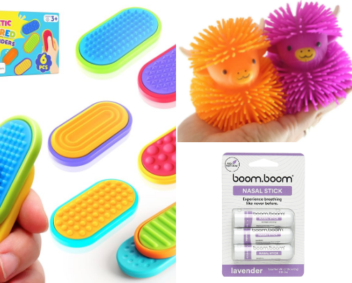 Sensory objects cover photo collage