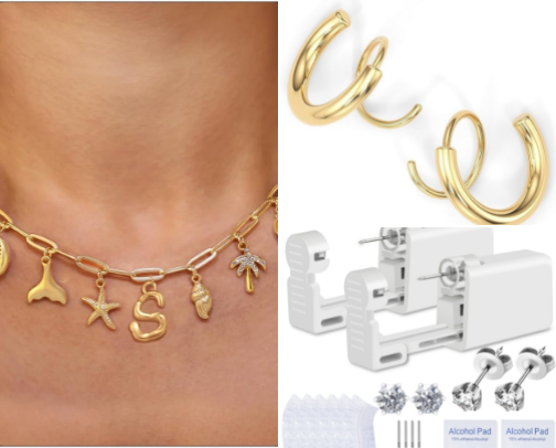 How I pierce my ears from home and jewelry I'm obsessed with! cover photo collage