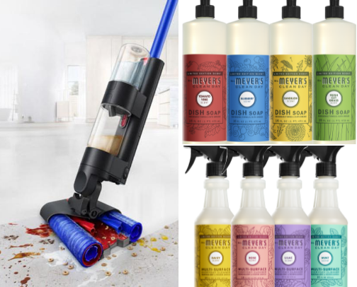 Cleaning products cover photo collage
