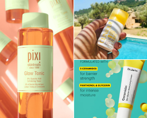 The BEST Skincare routine for Combination Skin🔥 cover photo collage