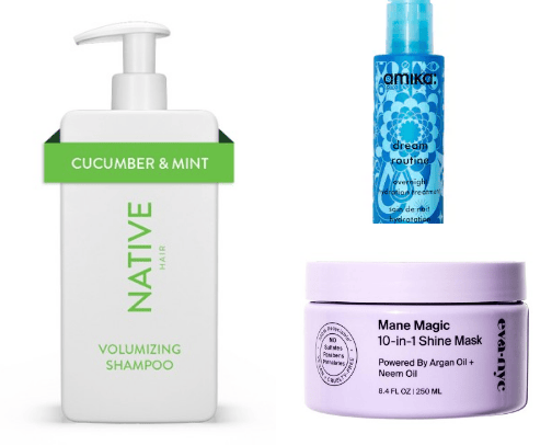 Hair products cover photo collage