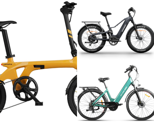 E-bikes rated 750 W or less by how you'll ride: commuting, step-through, folding and trail cover photo collage