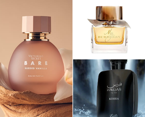 Signature Scents: Elegant Perfumes, Colognes & Body Mists for Men & Women cover photo collage
