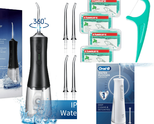 Water flosser cover photo collage