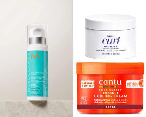 curly hair routine cover photo collage