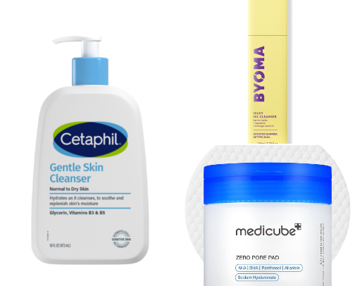 Morning time skin care for 30s acne prone skin cover photo collage