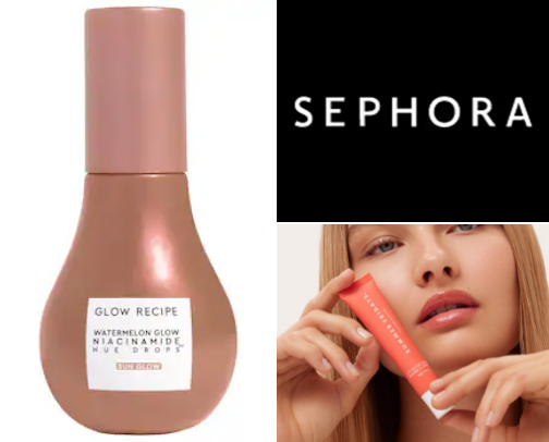 Sephora products cover photo collage